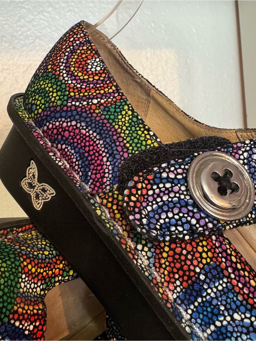 Alegria Womens Multicolor Leather Mary Jane Clogs Shoes Size 6 Colorful Comfort - Picture 7 of 14